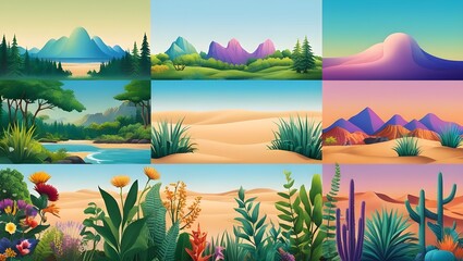 Obraz premium landscape with mountains and lake