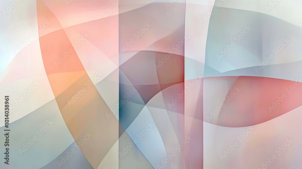 Poster abstract pastel geometric pattern with soft hues, artistic expression concept