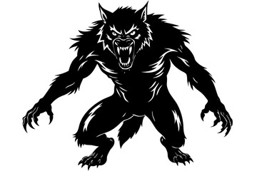 Obraz premium black and white wolf