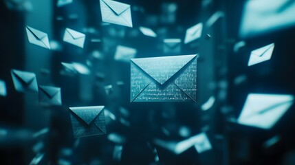 Screenshots or visual representations of email inboxes overflowing with unknown or suspicious emails, emphasizing the potential risks of phishing and cyber threats