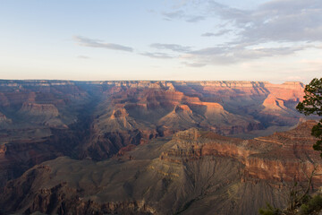 View of the Grand Canyon at sunset