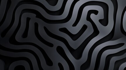 Fototapeta premium Abstract black layered pattern design