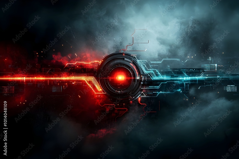 Poster surreal data driven depiction of a futuristic smart transit system with an organic mesh of luminous 