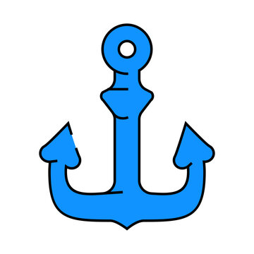 anchor ship pirate line icon vector. anchor ship pirate sign. isolated symbol illustration