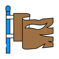 flag pirate line icon vector. flag pirate sign. isolated symbol illustration