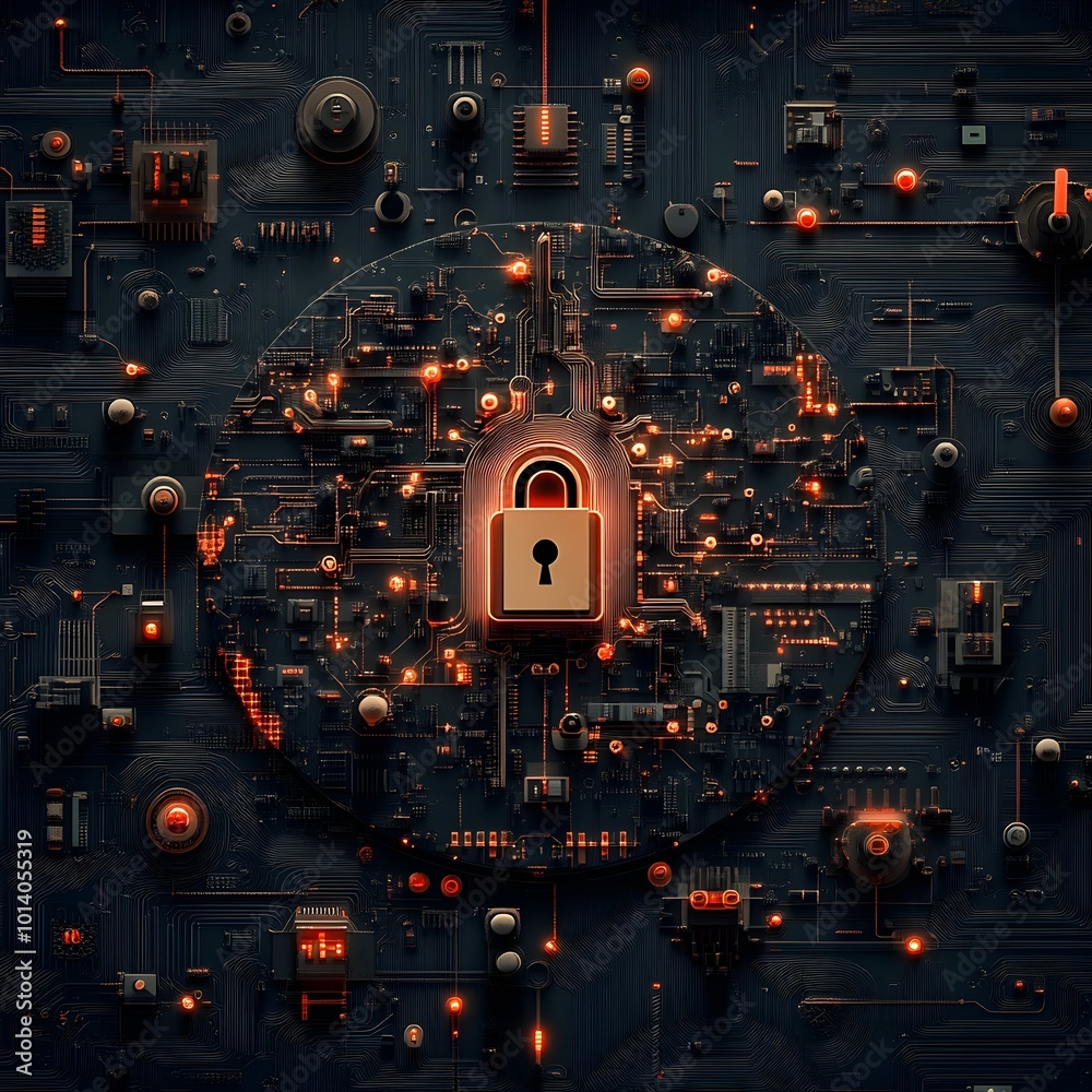 Poster secure digital realm with padlock on global map and luminous data streams a futuristic and technolog