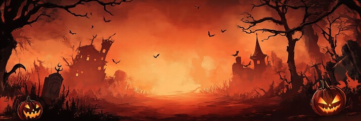 halloween background template with copy space