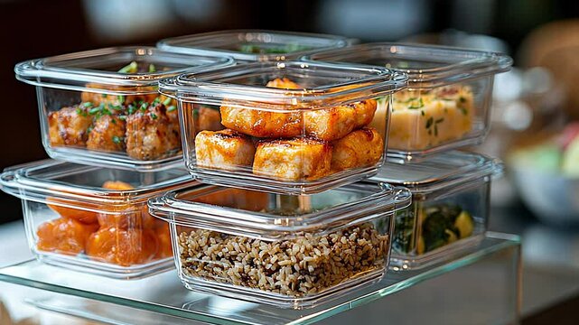 Explore a variety of nutritious meal prep options organized neatly in glass containers, showcasing colorful and healthy ingredients perfect for anyone looking to simplify cooking.
