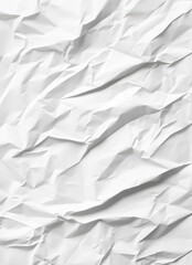 Obraz premium A crumpled white paper texture with visible creases and shadows, creating an abstract and tactile pattern