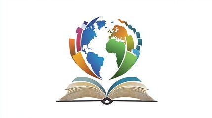 Creative World Education Logo Design: A Modern Vector Graphic Icon Symbolizing Global Learning, Knowledge, and Academic Growth for International Students and Institutions