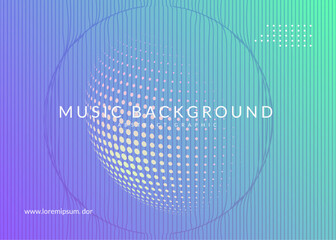 Night Club Event. Festival Vector. Dj Concert Template. Blue Edm Set. Nightclub Disco Illustration. Party Magazine. Violet Techno Banner. Green Night Club Event