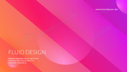 Fototapeta premium Summer Background. Party Business Illustration. Purple Dynamic Banner. Vector Shape. Flat Corporate Brochure. Geometry Ux. Curve Landing Page. Pink Summer Background