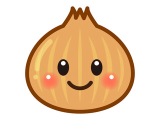 シンプルでかわいい玉ねぎのイラスト素材