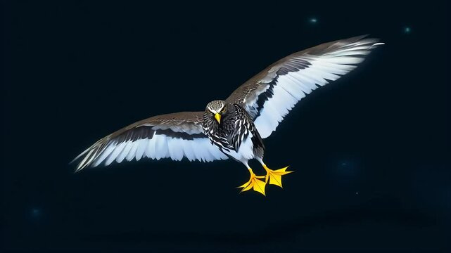 realistic 3D animation ofperegrine falcon flying gracefully screen capturing beauty nature fantasy elements againsttransparent background bird attack prey sky fly flight wing animal hawk eagle