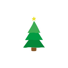 Christmas tree. Christmas. New year. Christmas tree on a white background. Vector.