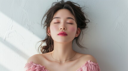 若いファッションモデル　ポートレート