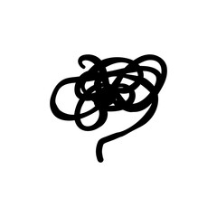 Line icon of mess, stress, thought