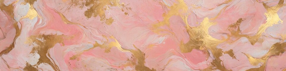 Fototapeta premium Soft blush pink and rich gold blend beautifully, evoking the elegance and beauty of bridal showers and festive parties, Generative AI