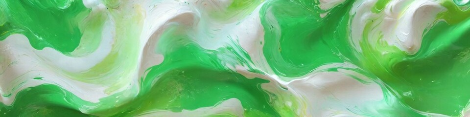 Obraz premium Luminous green and bright white with glossy lacobel effects capture the excitement of St. Patrick�s Day and celebrations, Generative AI