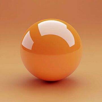 3D Bouncing Ball Icon: Fun and Playful Toy Illustration Logo