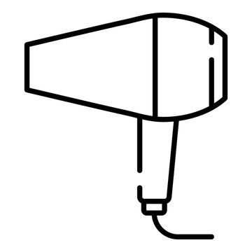 recommend clip art: Hair dryer black line icon