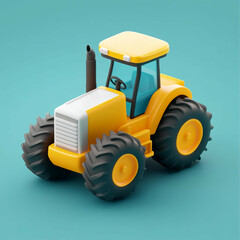 Obraz premium 3D Farm Equipment Icon: Agricultural Machinery Tool Illustration Logo