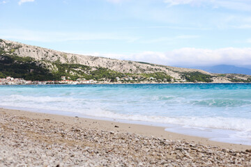 Croatia, Krk island. sea in autumn. vacation by the sea