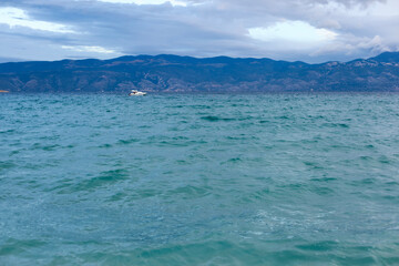 Croatia, Krk island. sea in autumn. vacation by the sea