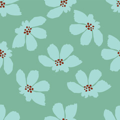 Exotic hand drawn flowers, seamless patterns with floral for fabric, textiles, clothing, wallpaper, cover, banner, interior decor, abstract backgrounds. Vector illustration.