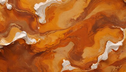 Deep amber and rich caramel create a warm design that evokes the sweetness of chai tea and cozy moments with polished lacobel details, Generative AI