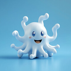 3D Sea Squirt Icon: Marine and Oceanic Creature Illustration Logo