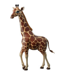 Fototapeta premium Illustration of giraffe with transparent background