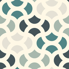 Ogee drop ornament. Repeated maroccan scales mosaic tiles. Scallop shapes motif. Oriental traditional pattern. Arabesque wallpaper. Vector digital paper, textile print. Seamless surface design