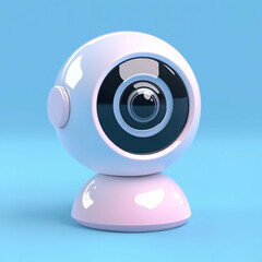 3D Webcam Icon: Online Communication and Video Capture Illustration Logo