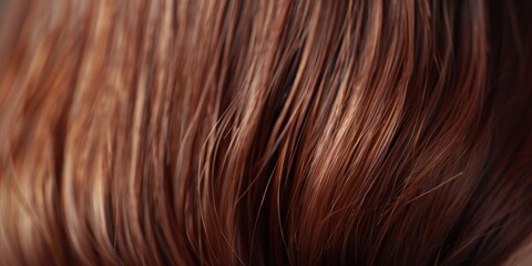 Naklejka premium Rear view of a woman showcasing smooth hair and shine with dyed color and wig extensions against a studio backdrop. Focus on head and scalp care, emphasizing healthy texture and shampoo