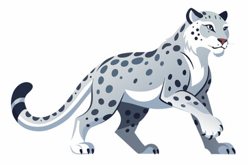 Fototapeta premium Snow Leopard Emotions Happy, Sad, Funny, Yoga, and Dance Vector Illustrations, Explore a variety of snow leopard emotions in vector illustrations for creative projects