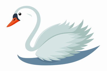 Mute Swan Emotions: Vector Illustrations for Every Mood - Happy, Sad, Angry, and More, Expressive mute swan illustrations showcasing various emotions and activities
