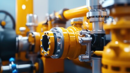 Naklejka premium Construction and repair equipment hydraulic system. Parts and details