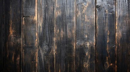 Dark wood plank background with natural grain texture.