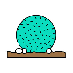 egagropylus linnaeus seaweed line icon vector. egagropylus linnaeus seaweed sign. isolated symbol illustration