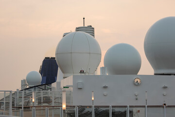 Satellite System On Top Of A Ship