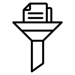 Obraz premium Filtering Outline Icon