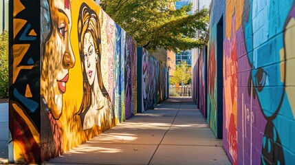 Obraz premium Colorful Graffiti Alleyway