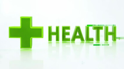 Green health symbol with a focus on wellness and lifestyle improvement