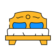 bedroom furniture line icon vector. bedroom furniture sign. isolated symbol illustration