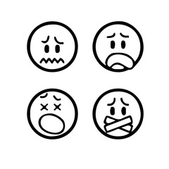 emoji face illustrator icon for social media needs that express your design