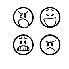 emoji face illustrator icon for social media needs that express your design