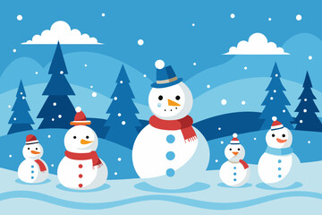 Merry Christmas  and happy new year greeting vector illustration