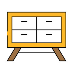 public catering furniture line icon vector. public catering furniture sign. isolated symbol illustration