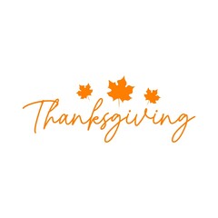 Thanksgiving typography clip art design on plain white transparent isolated background for card, shirt, hoodie, sweatshirt, apparel, card, tag, mug, icon, poster or badge